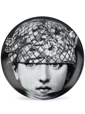 Fornasetti floral hat plate - Black