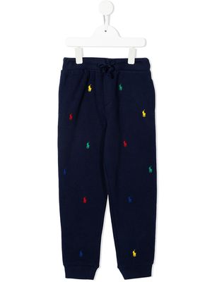 Ralph Lauren Kids embroidered polo Pony track pants - Blue