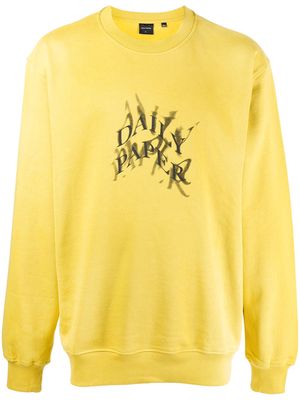 Daily Paper logo-print cotton sweatshirt - Yellow
