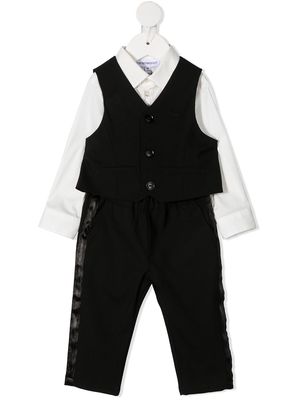 Emporio Armani Kids three-piece suiting set - Black