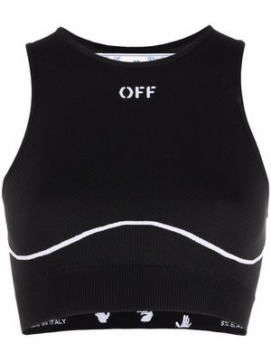 Off-White Off-Stamp sports bra - Black