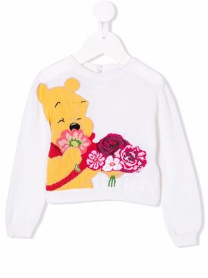 Monnalisa Winne-the-Pooh knitted jumper - White