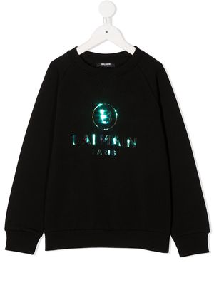 Balmain Kids logo sweatshirt - Black