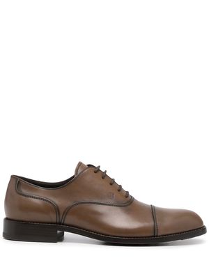 Tod's polished-finish lace-up shoes - Brown