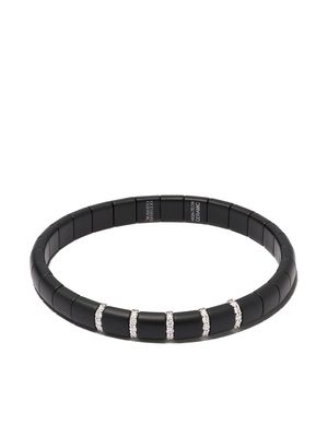 Roberto Demeglio 18kt white gold, diamond and black ceramic Domino bracelet - Silver