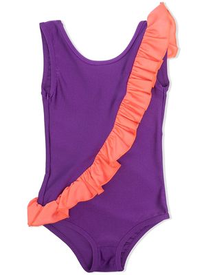 WAUW CAPOW by BANGBANG India contrast ruffle swimsuit - Purple