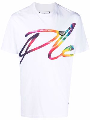 Philipp Plein multicolour signature logo T-shirt - White
