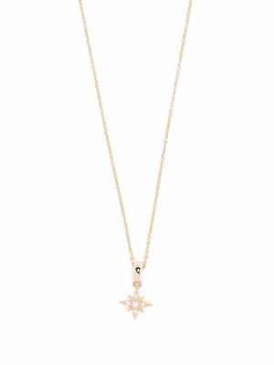 Mizuki 14kt yellow gold diamond small star pendant