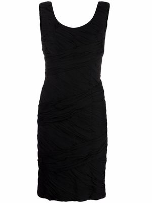 LANVIN Pre-Owned 1960s ruched fitted dress - Black