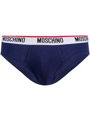 Moschino logo waistband briefs - Blue