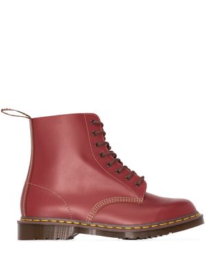 Dr. Martens Vintage 1460 leather ankle boots - Red