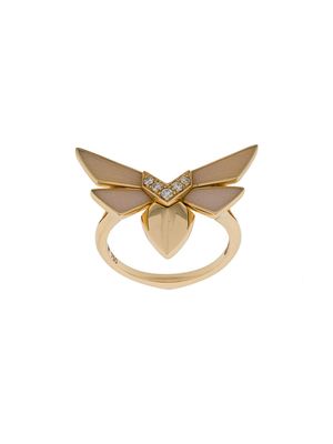 Stephen Webster 18kt yellow gold, diamond and opal jitterbug ring