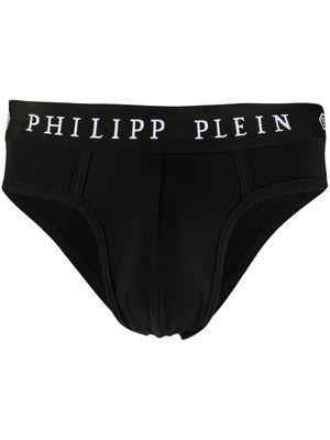 Philipp Plein skull embroidery briefs - Black
