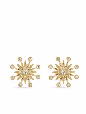 Colette 18kt yellow gold Starburst diamond stud earrings