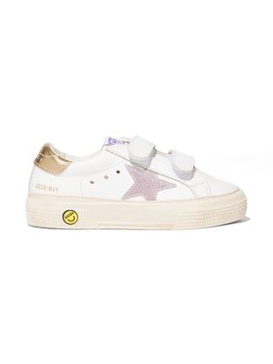 Golden Goose Kids May touch-strap sneakers - White