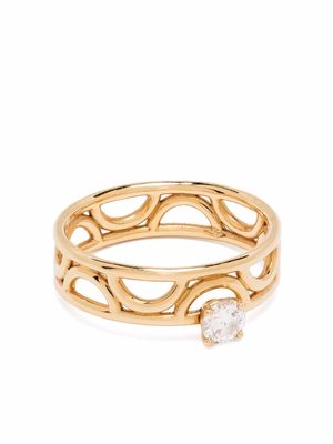 Loyal.e Paris 18kt recycled yellow gold Amour Perpétuel diamond solitaire ring