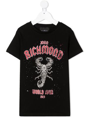 John Richmond Junior logo print t-shirt - Black