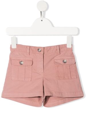 Bonpoint flap-pocket cargo shorts - Pink