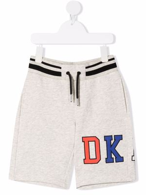 Dkny Kids logo-print track shorts - Grey