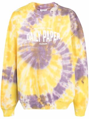 Daily Paper x Newseum tie-dye print sweatshirt - Yellow