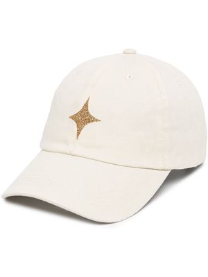Madison.Maison star print cap - White