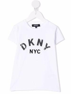 Dkny Kids logo-print organic-cotton T-shirt - White