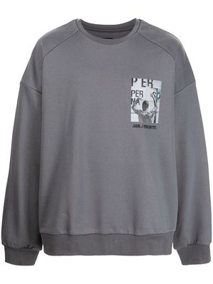 Juun.J graphic-print sweatshirt - Grey