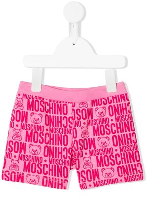 Moschino Kids logo-print shorts - Pink