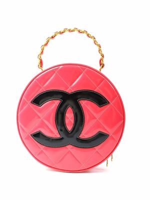 Chanel Pre-Owned 1995 CC diamond-quilted vanity bag - Pink