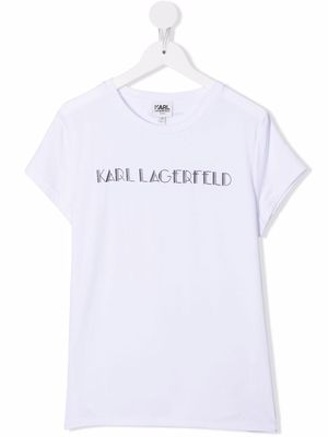 Karl Lagerfeld Kids logo-print short-sleeve T-shirt - White