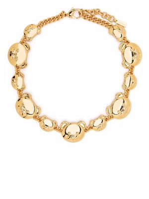 Moschino Teddy Bear chain choker - Gold