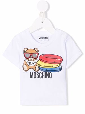 Moschino Kids logo-print T-shirt - White