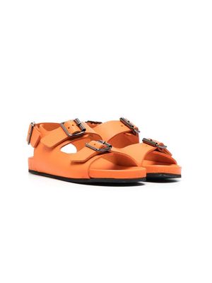 Gallucci Kids buckled flat sandals - Orange