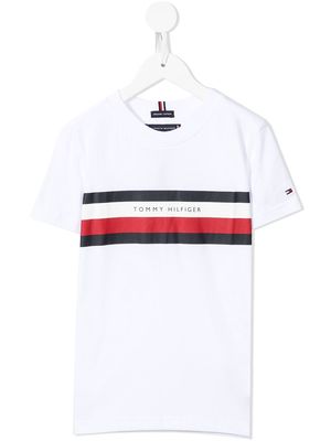 Tommy Hilfiger Junior logo-print cotton T-shirt - White