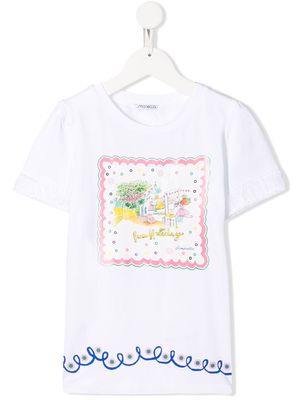 Simonetta graphic print T-shirt - White