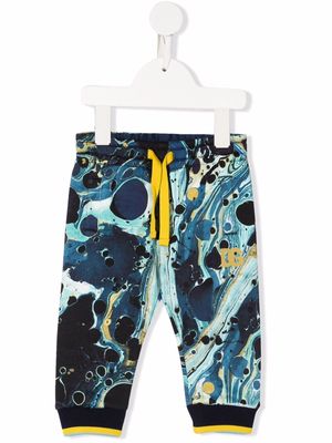 Dolce & Gabbana Kids abstract-print track pants - Blue