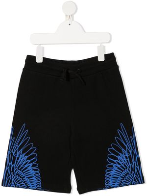 Marcelo Burlon County Of Milan Kids wings print track shorts - Black