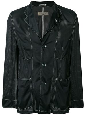 Comme Des Garçons Pre-Owned inside-out mesh blazer - Black