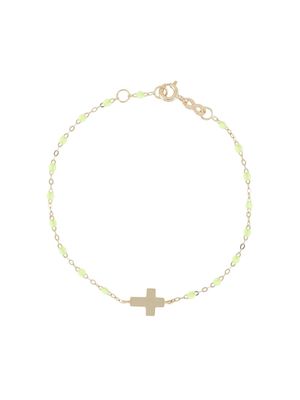 Gigi Clozeau 18kt rose gold Cross Charm Classic Gigi resin bracelet - Metallic