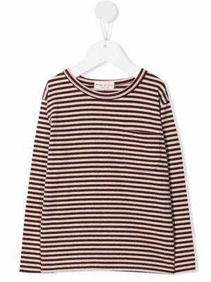 Babe And Tess stripe-print T-shirt - Red