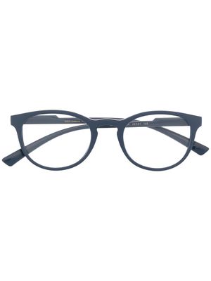 Dolce & Gabbana Eyewear round-frame logo arm glasses - Blue
