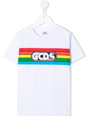 Gcds Kids logo-print cotton T-Shirt - White