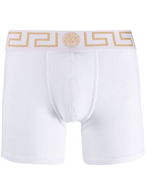 Versace Medusa Greek Key waistband boxers - White