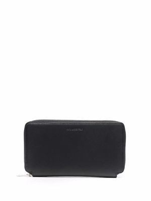Karl Lagerfeld embossed logo continental wallet - Black