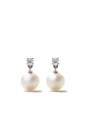 TASAKI 18kt white gold Akoya pearl and diamond earrings - Silver