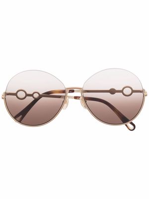 Chloé Eyewear Sofya round frame sunglasses - Gold