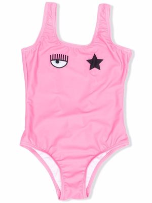 Chiara Ferragni Kids cartoon-print swimsuit - Pink