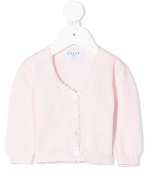 Siola scallop-edge cardigan - Pink