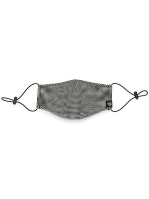 Mostly Heard Rarely Seen gingham print face mask - Black