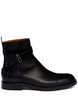 Off-White paperclip detail ankle boots - Black